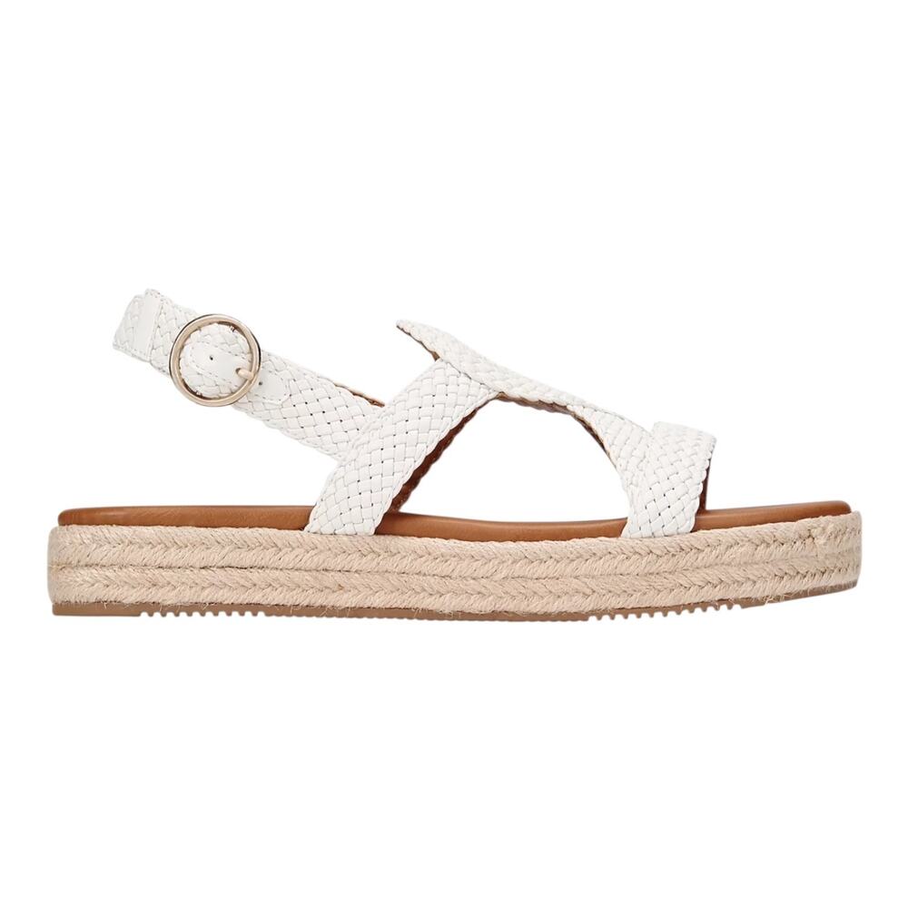 Style & Co Women's Ashlandd Slingback Espadrille Flat Sandals White Size 9
